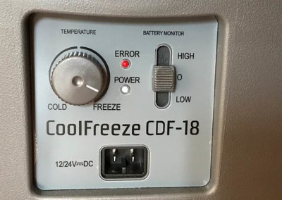 Temperatur-Regler am Waeco CoolFreeze CDF-18 auf Maximum